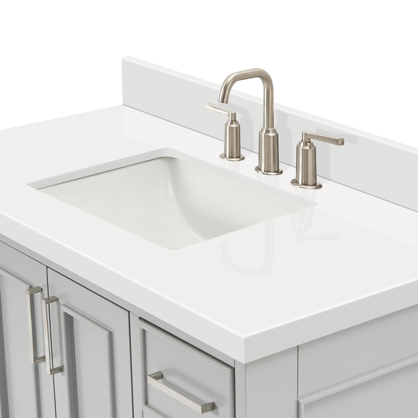 Langford 42-inch Grey bathroom vanity on detail 2