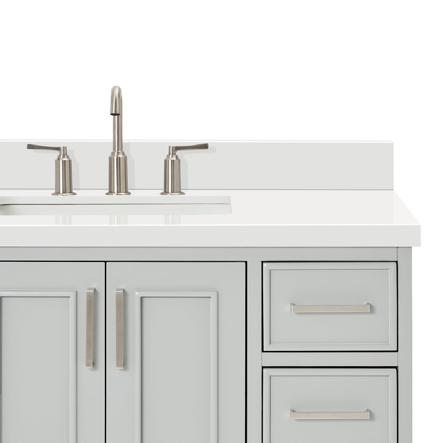Langford 42-inch Grey bathroom vanity on detail 3