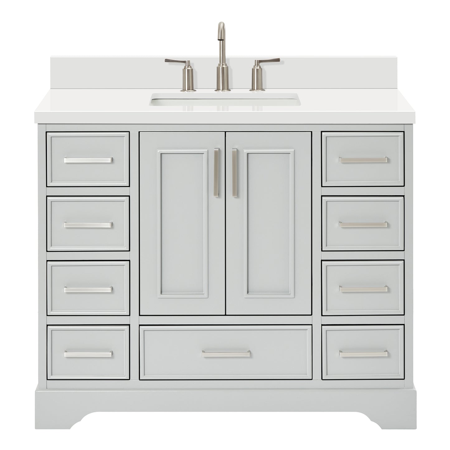 Langford 42-inch Grey bathroom vanity on white back ground front view main image