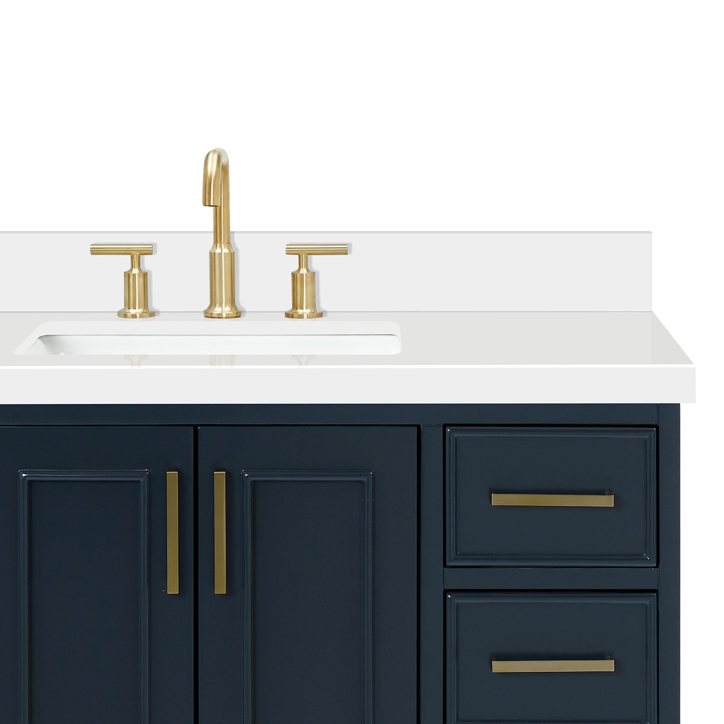 Langford 42-inch Midnight Blue bathroom vanity on detail 2