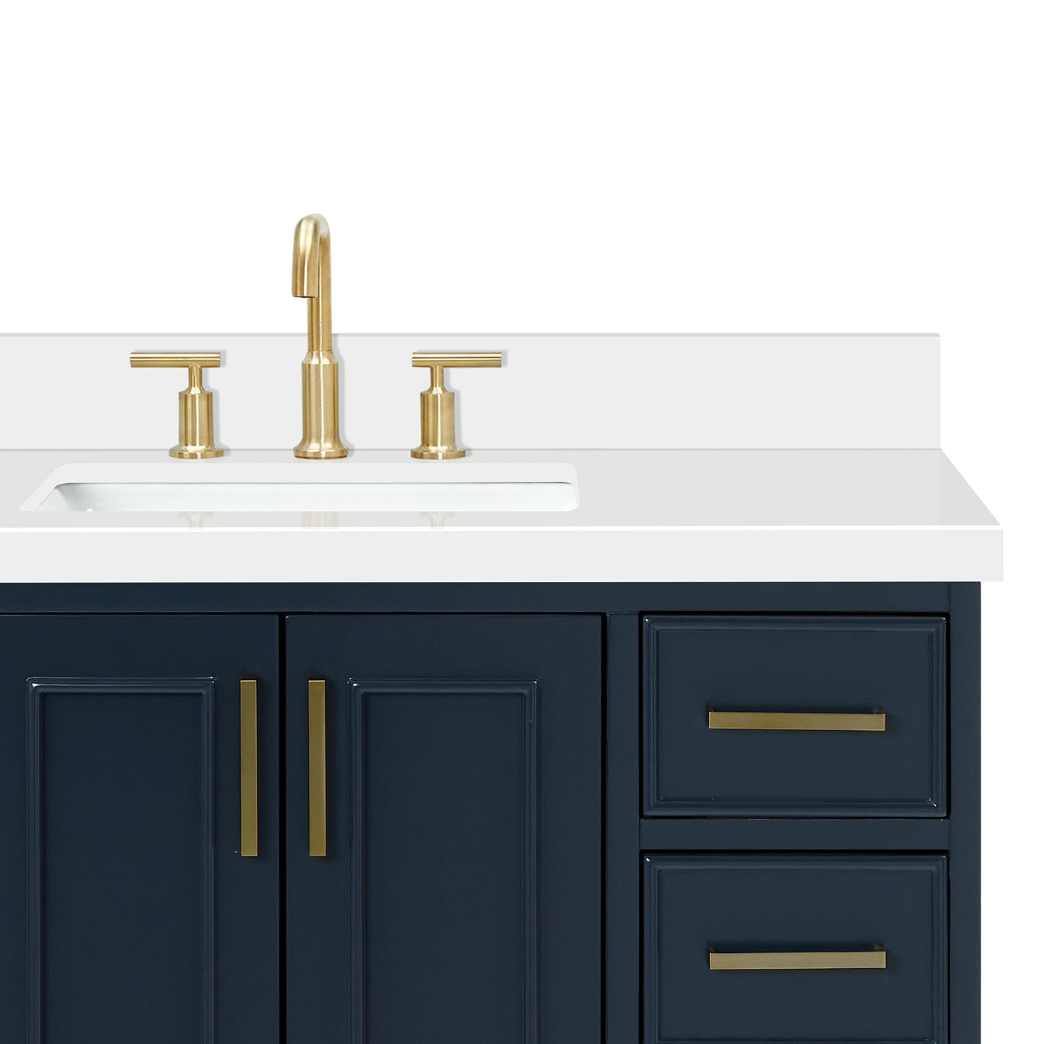 Langford 42-inch Midnight Blue bathroom vanity on detail 2