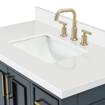 Langford 42-inch Midnight Blue bathroom vanity on detail 3