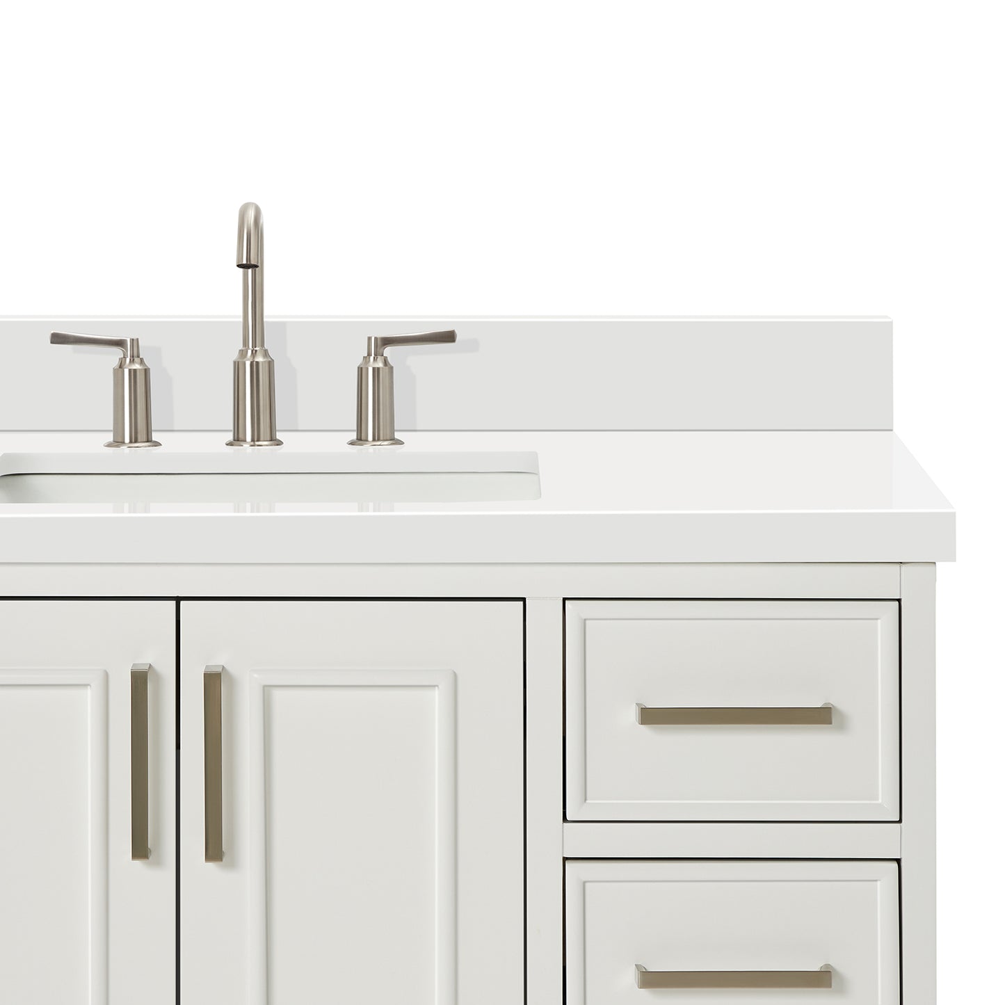 Langford 42-inch White bathroom vanity on detail 3