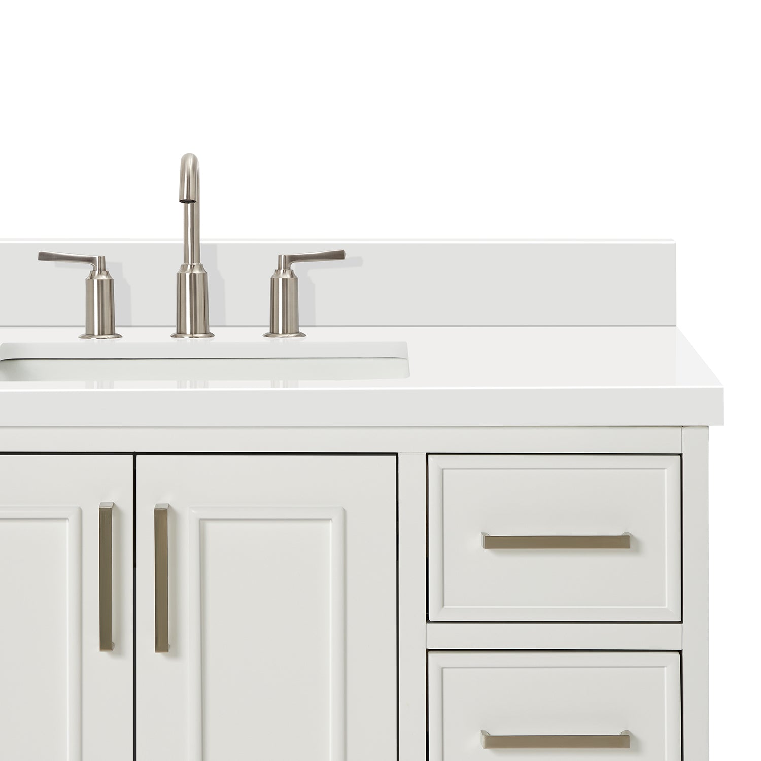 Langford 42-inch White bathroom vanity on detail 3