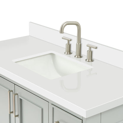 Langford 48-inch Grey bathroom vanity on detail 2