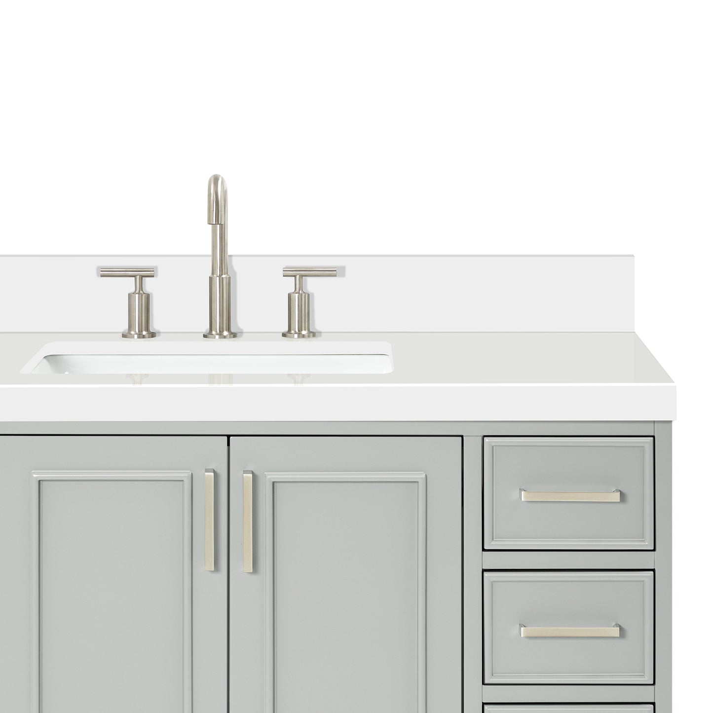Langford 48-inch Grey bathroom vanity on detail 3