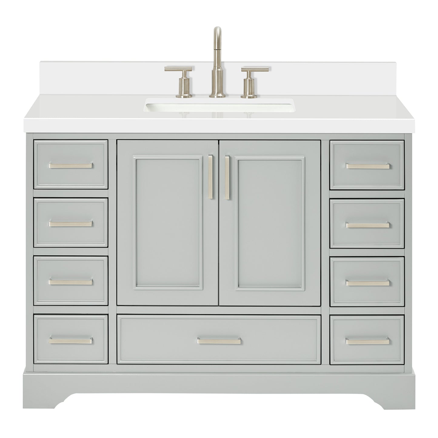 Langford 48-inch Grey bathroom vanity on white back ground front view main image