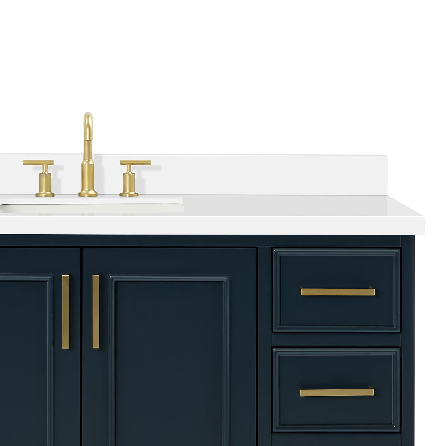 Langford 48-inch Midnight Blue bathroom vanity on detail 2