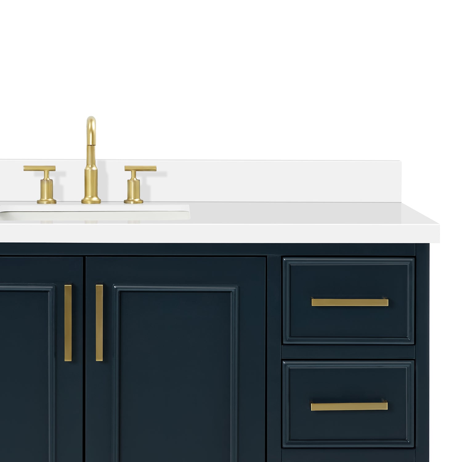 Langford 48-inch Midnight Blue bathroom vanity on detail 2