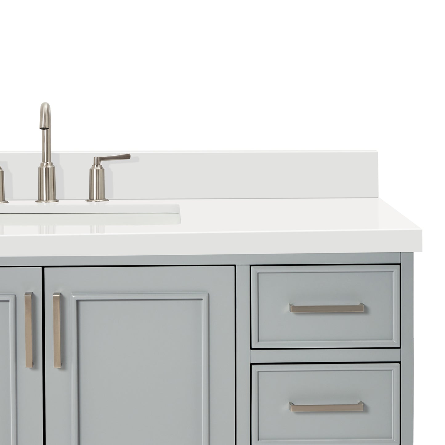 Langford 54-inch Grey bathroom vanity on detail 3