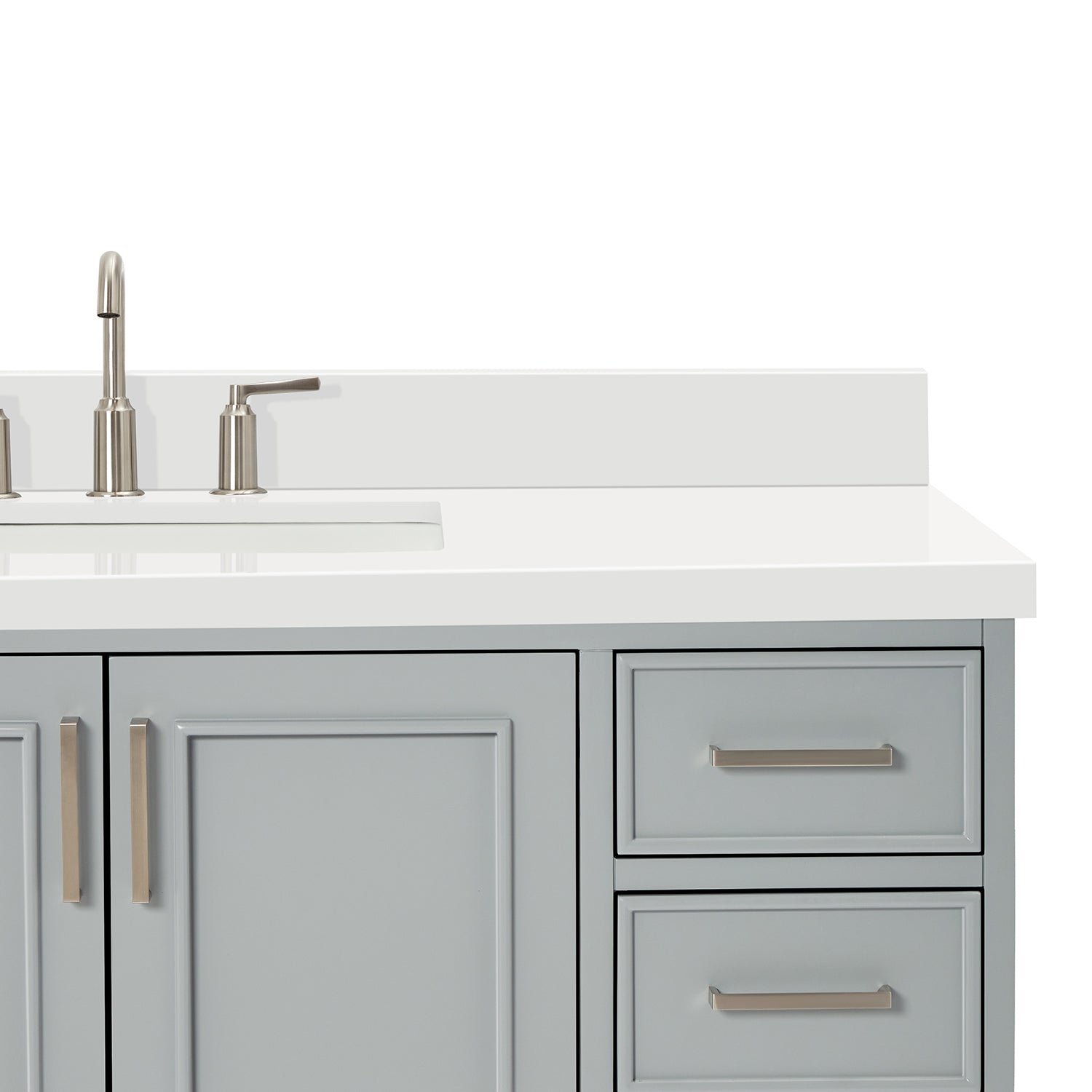 Langford 54-inch Grey bathroom vanity on detail 3