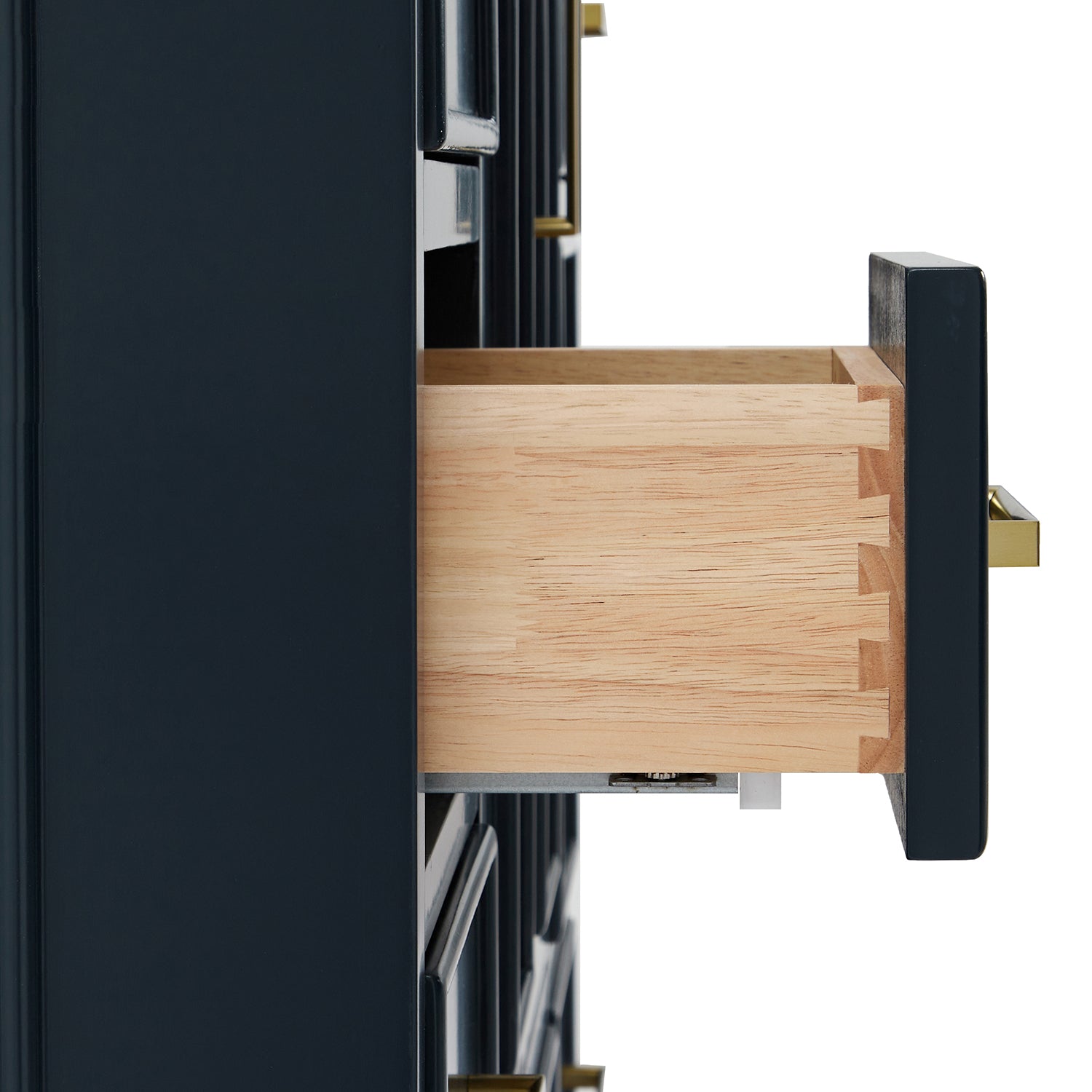 Langford 54-inch Midnight Blue bathroom vanity on detail 1
