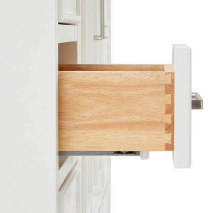 Langford 54-inch White bathroom vanity on detail 1