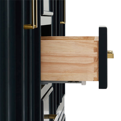 Langford 60-inch Midnight Blue bathroom vanity on detail 1