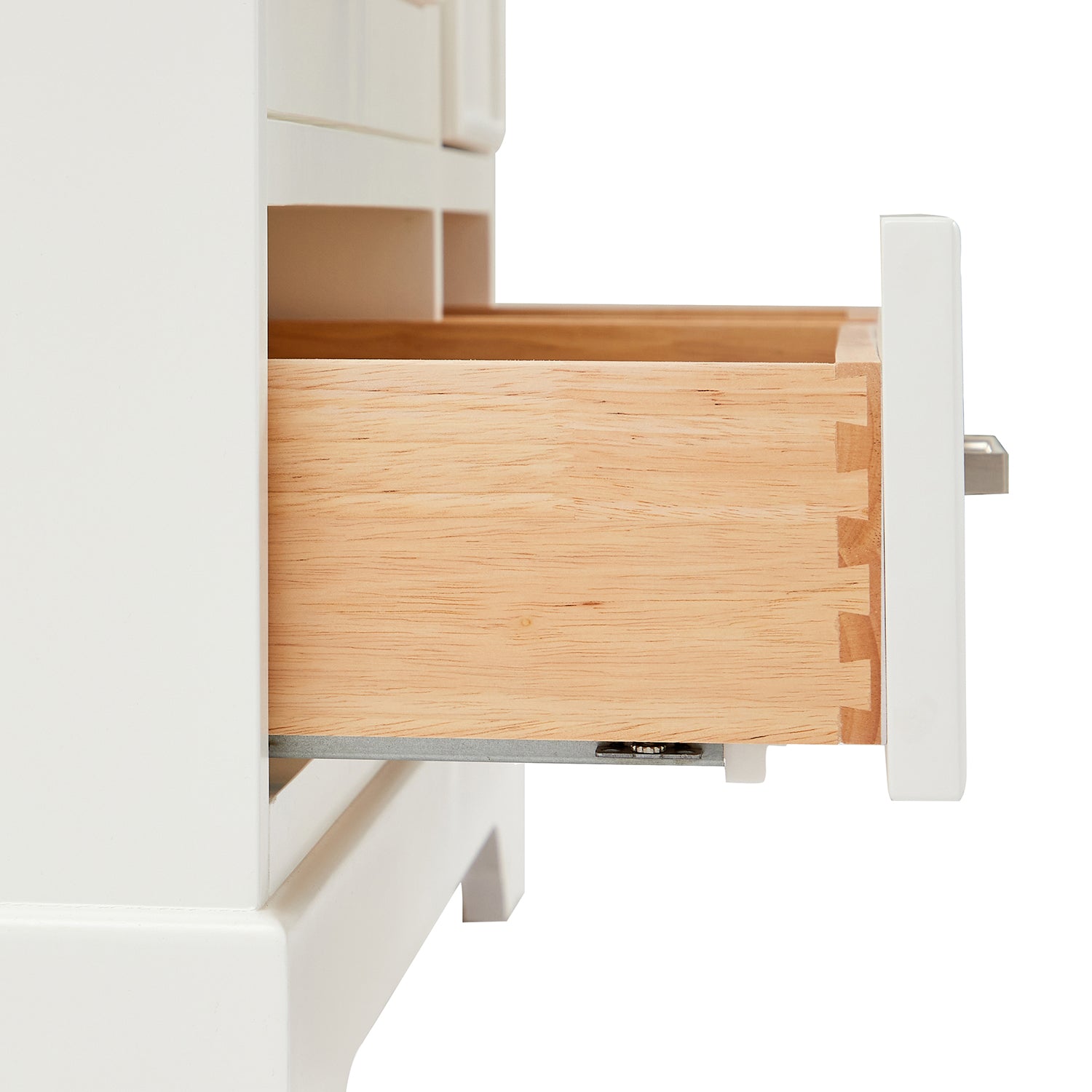 Langford 60-inch White bathroom vanity on detail 1