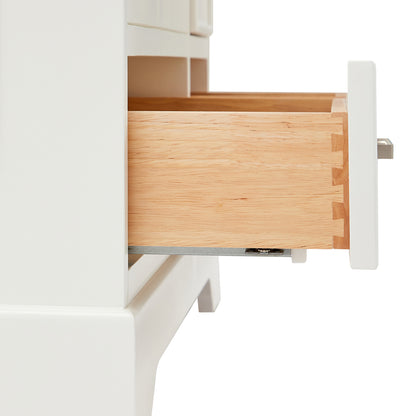 Langford 60-inch White bathroom vanity on detail 1