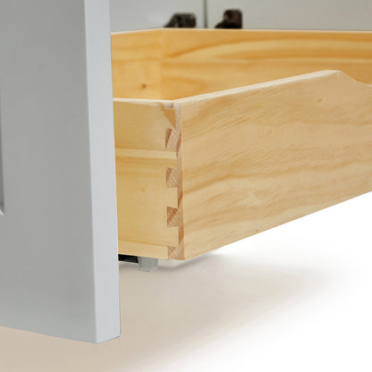 Emilia 30-inch Grey base cabinet on white back ground top down