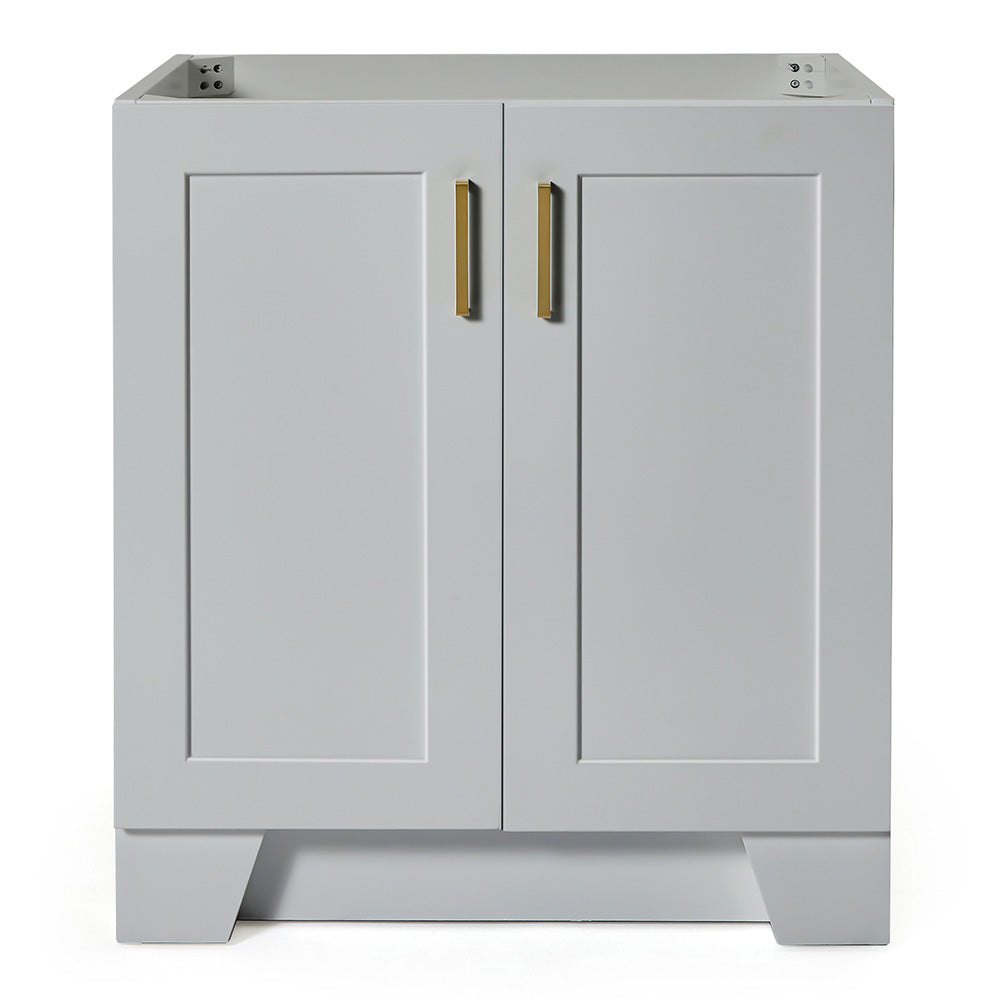 Emilia 30-inch Grey base cabinet on white back ground front view main image