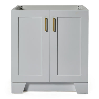 Emilia 30-inch Grey base cabinet on white back ground front view main image