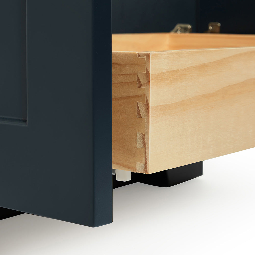 Emilia 30-inch Midnight Blue base cabinet on detail 1