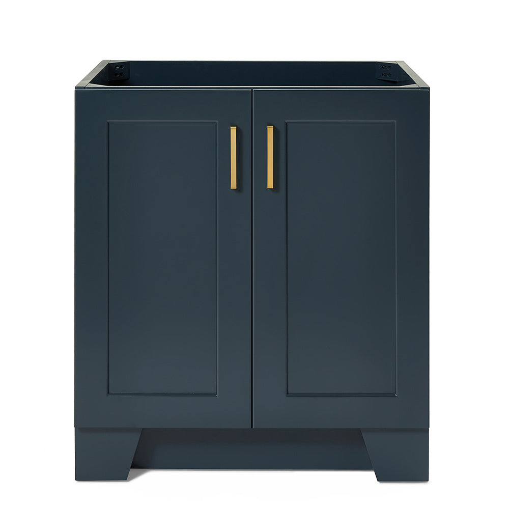 Emilia 30-inch Midnight Blue base cabinet on white back ground front view main image