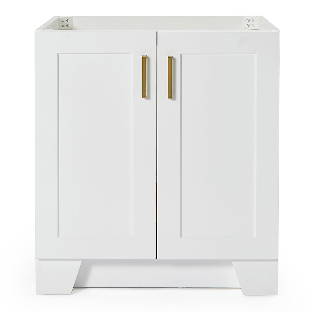 Emilia 30-inch White base cabinet on white back ground front view main image