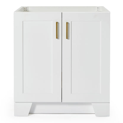 Emilia 30-inch White base cabinet on white back ground front view main image