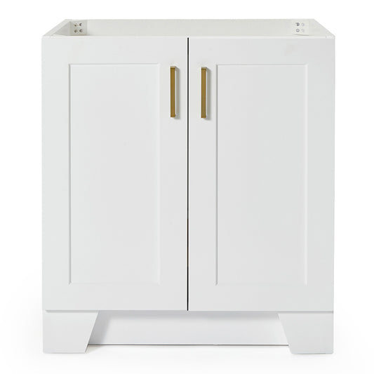 Emilia 30-inch White base cabinet on white back ground front view main image