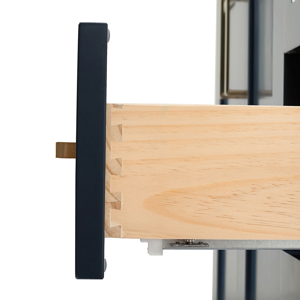 Emilia 36-inch Midnight Blue base cabinet on white back ground top down