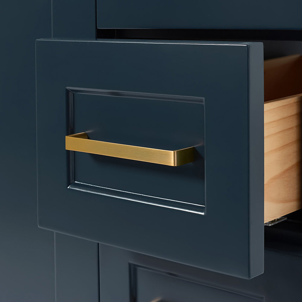 Emilia 36-inch Midnight Blue base cabinet on detail 3
