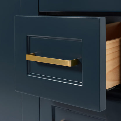 Emilia 36-inch Midnight Blue base cabinet on detail 3
