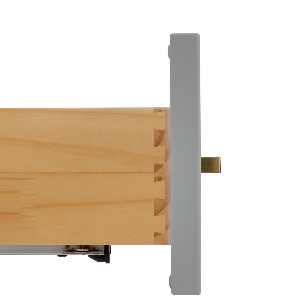 Emilia 36-inch Grey base cabinet on white back ground top down