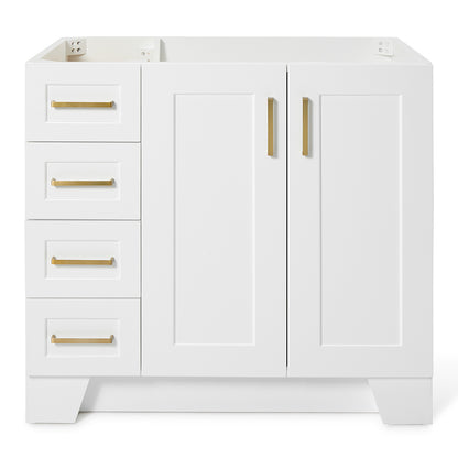 Emilia 36-inch White base cabinet on white back ground front view main image