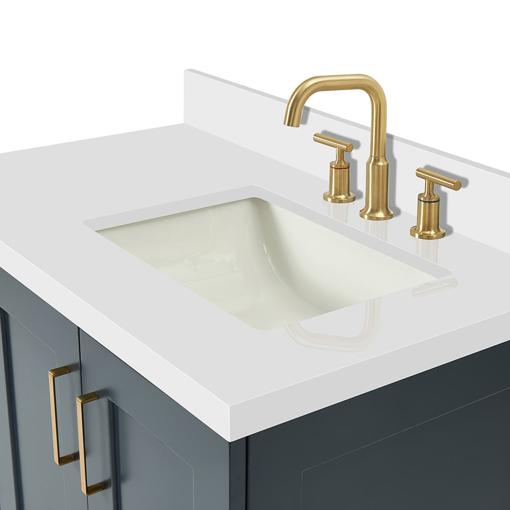 Emilia 36-Inch Midnight Blue bathroom vanity on white background – product photo 5