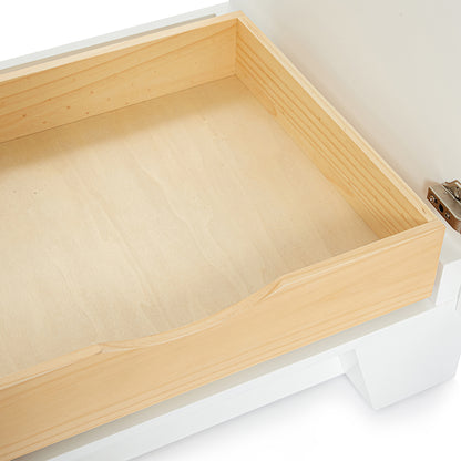 Emilia 36-Inch White bathroom vanity on white background – product photo 4