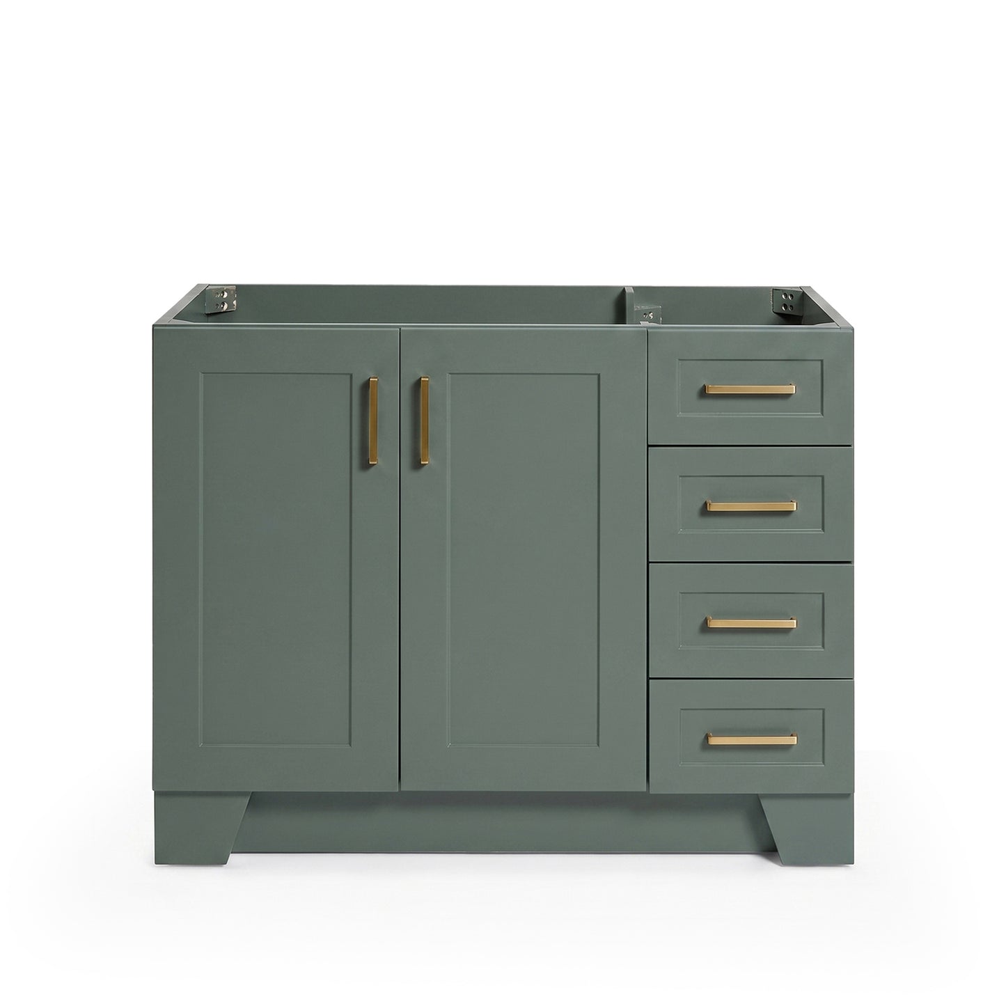 Emilia 42-inch Vintage Green base cabinet on white back ground front view main image