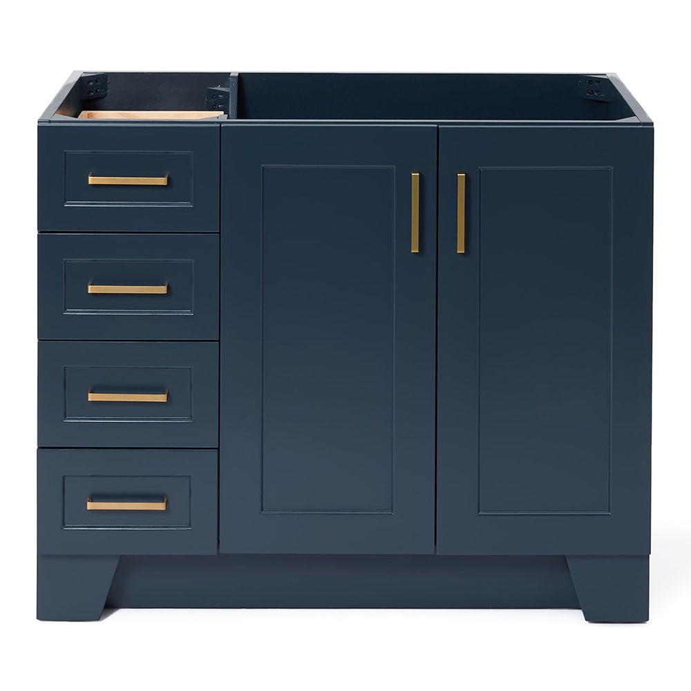 Emilia 42-inch Midnight Blue base cabinet on white back ground front view main image