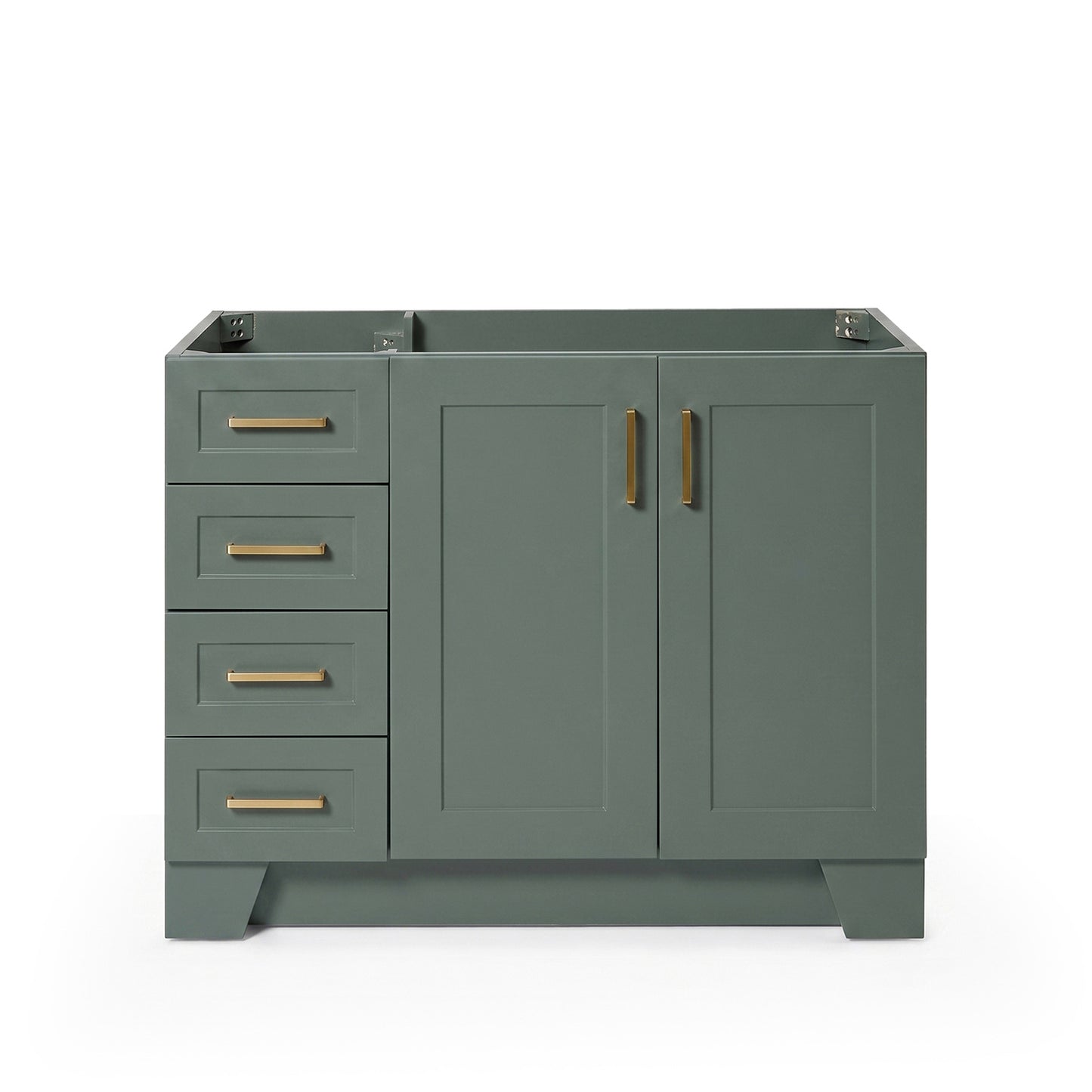 Emilia 42-inch Vintage Green base cabinet on white back ground front view main image