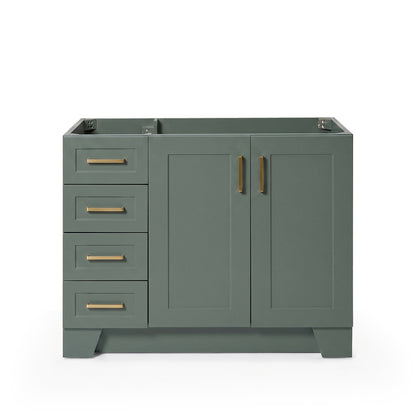 Emilia 42-inch Vintage Green base cabinet on white back ground front view main image