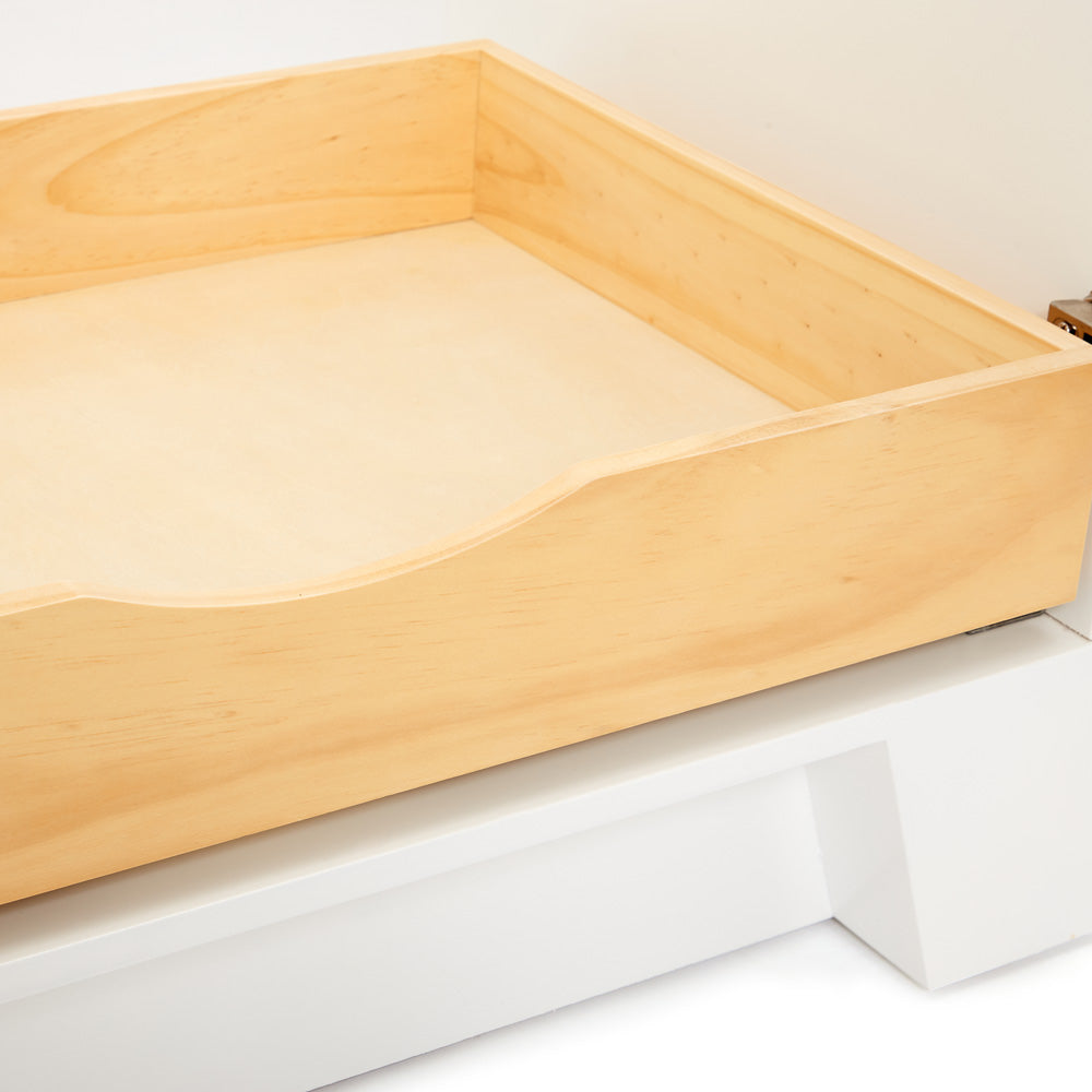 Emilia 42-inch White base cabinet on white back ground top down