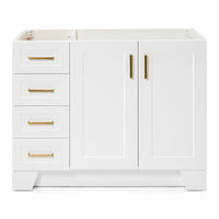 Emilia 42-inch White base cabinet on white back ground front view main image