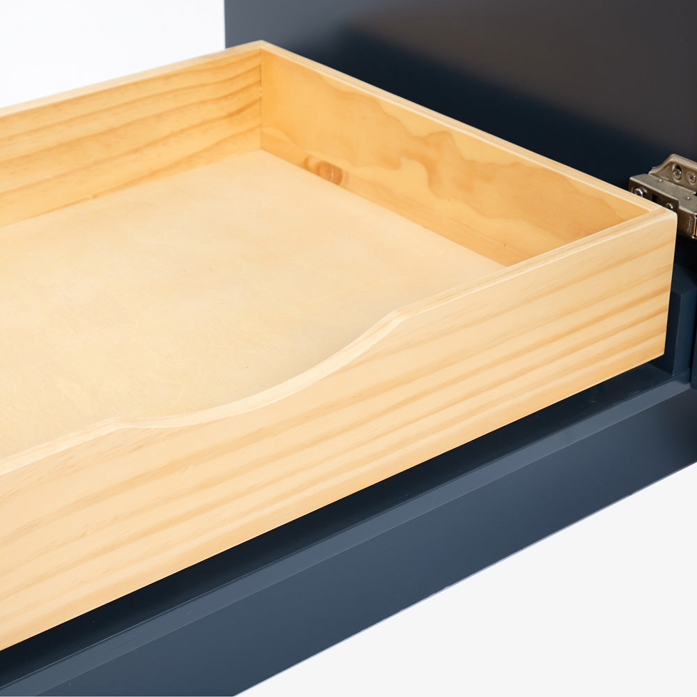 Emilia 42-Inch Midnight Blue bathroom vanity on white background – product photo 4