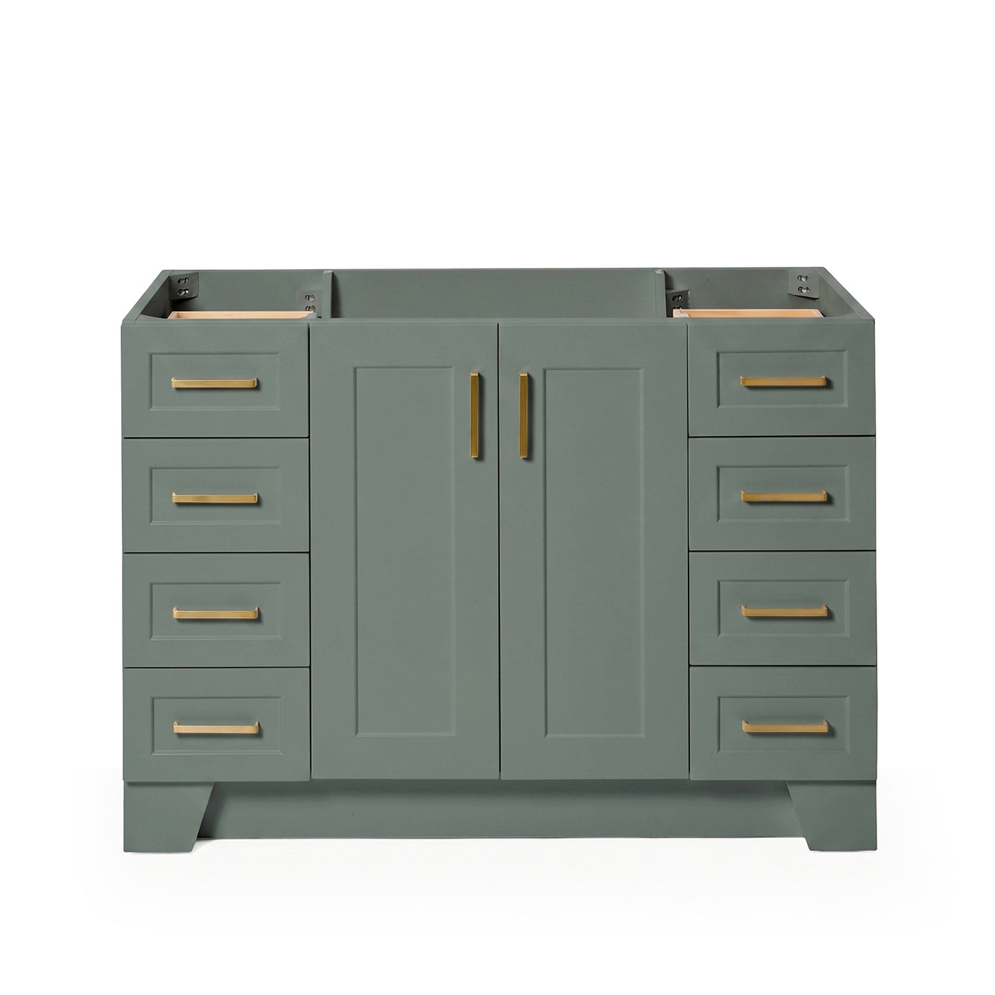 Emilia 48-inch Vintage Green base cabinet on white back ground front view main image