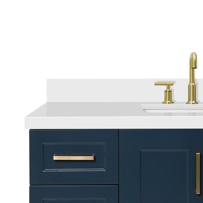 Emilia 48-Inch Midnight Blue bathroom vanity on white background – product photo 5
