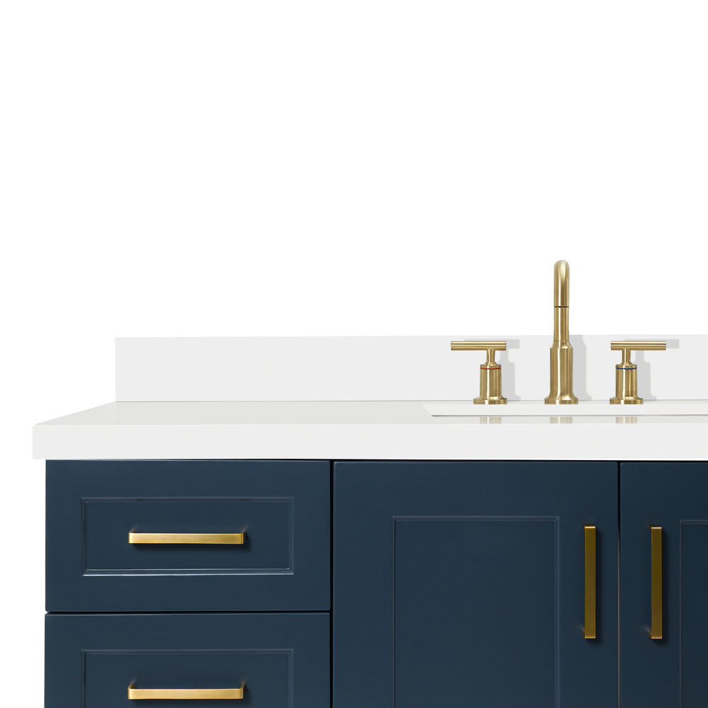 Emilia 54-Inch Midnight Blue bathroom vanity on white background – product photo 4