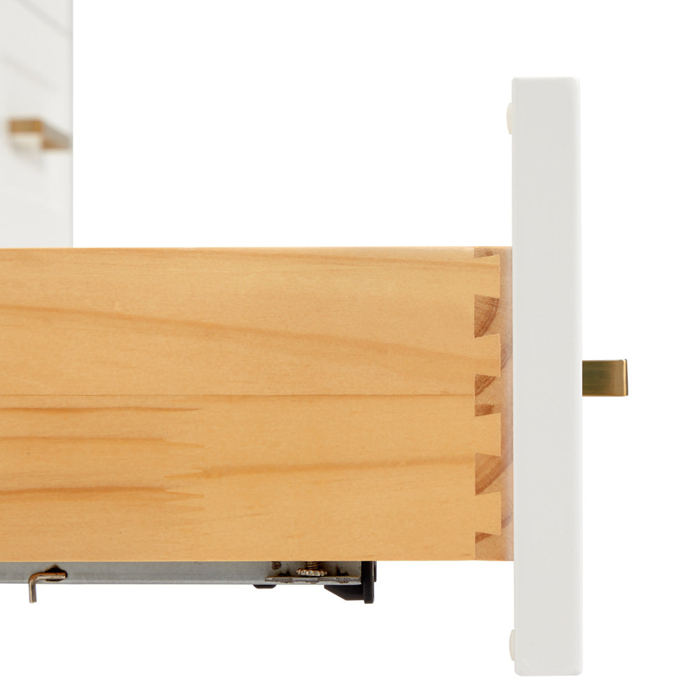 Emilia 54-Inch White bathroom vanity on white background – product photo 3