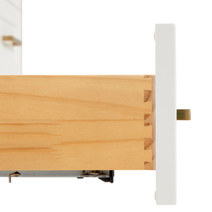 Emilia 54-Inch White bathroom vanity on white background – product photo 3