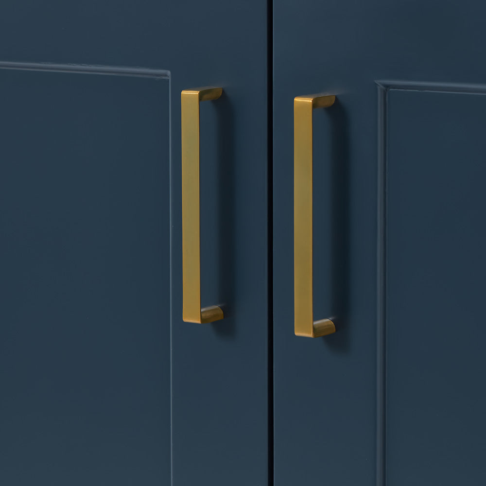 Emilia 60-inch Midnight Blue base cabinet on detail 1