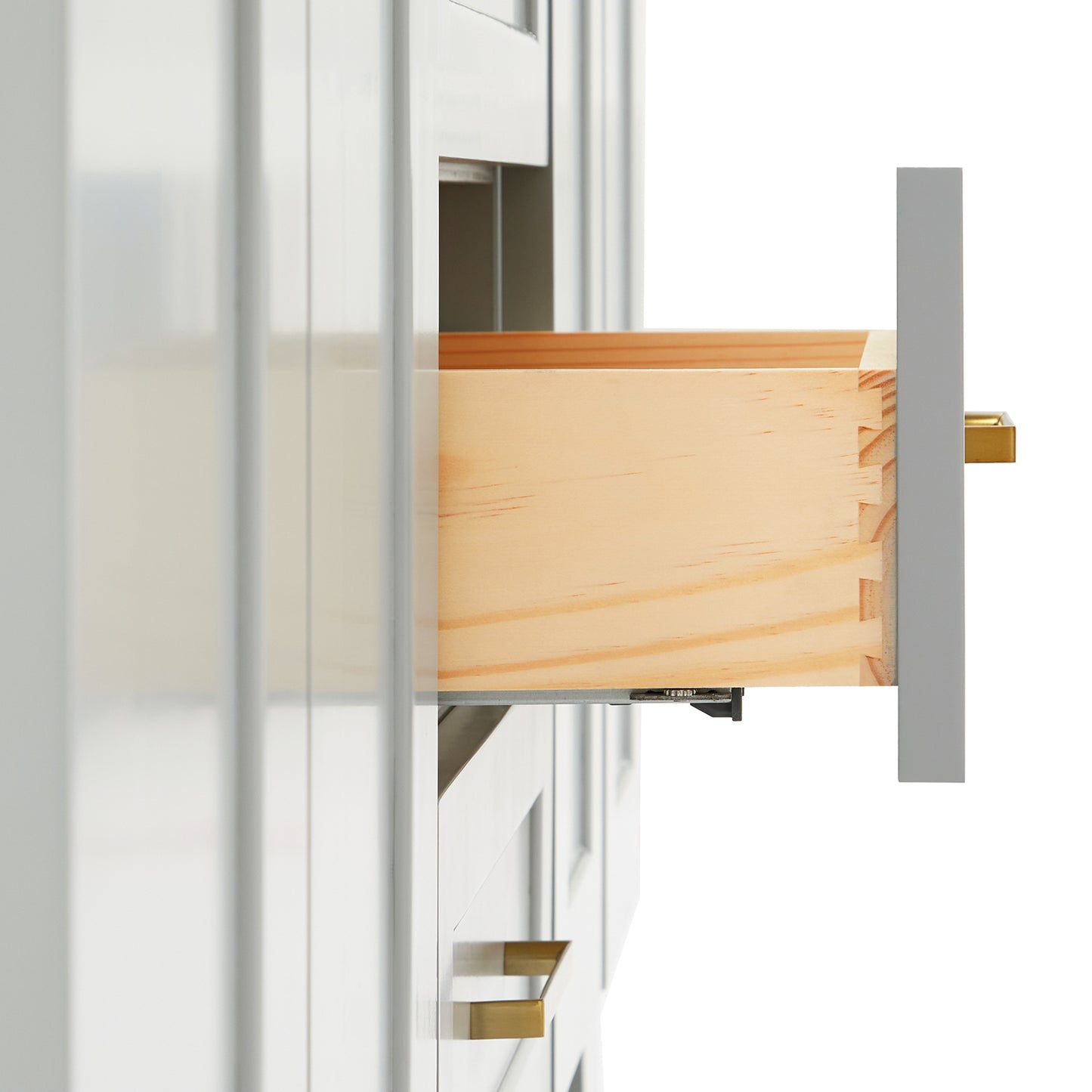 Emilia 66-inch Grey base cabinet on detail 1