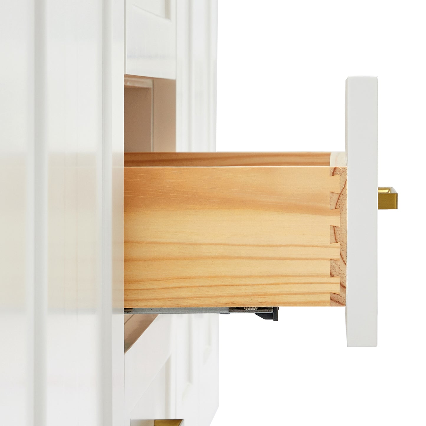 Emilia 66-inch White base cabinet on detail 1